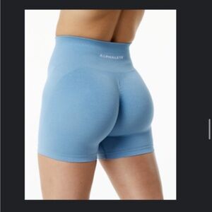 Alphalete Amplify Shorts 4.5 “ Washed Denim Bike Shorts